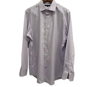 Banana Republic Slim Fit Men’s Dress Shirt Large Purple Non Iron Cotton Classic